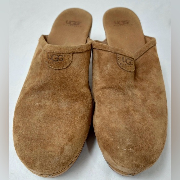 UGG Women's Brown Suede Leather Clogs, Size 8 - Picture 6 of 6